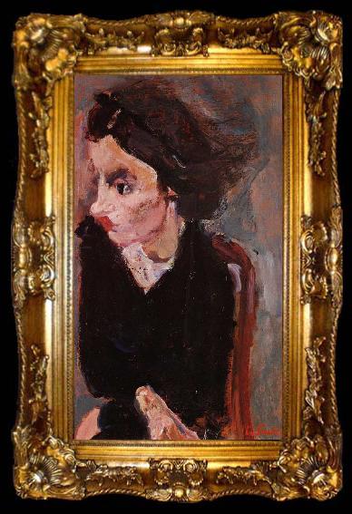 framed  Chaim Soutine Profile of a Woman, ta009-2